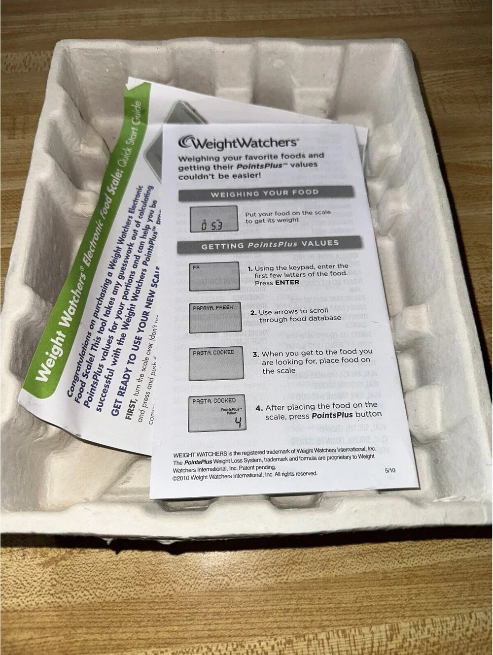 Weight Watchers Electronic Food Scale PointsPlus Database